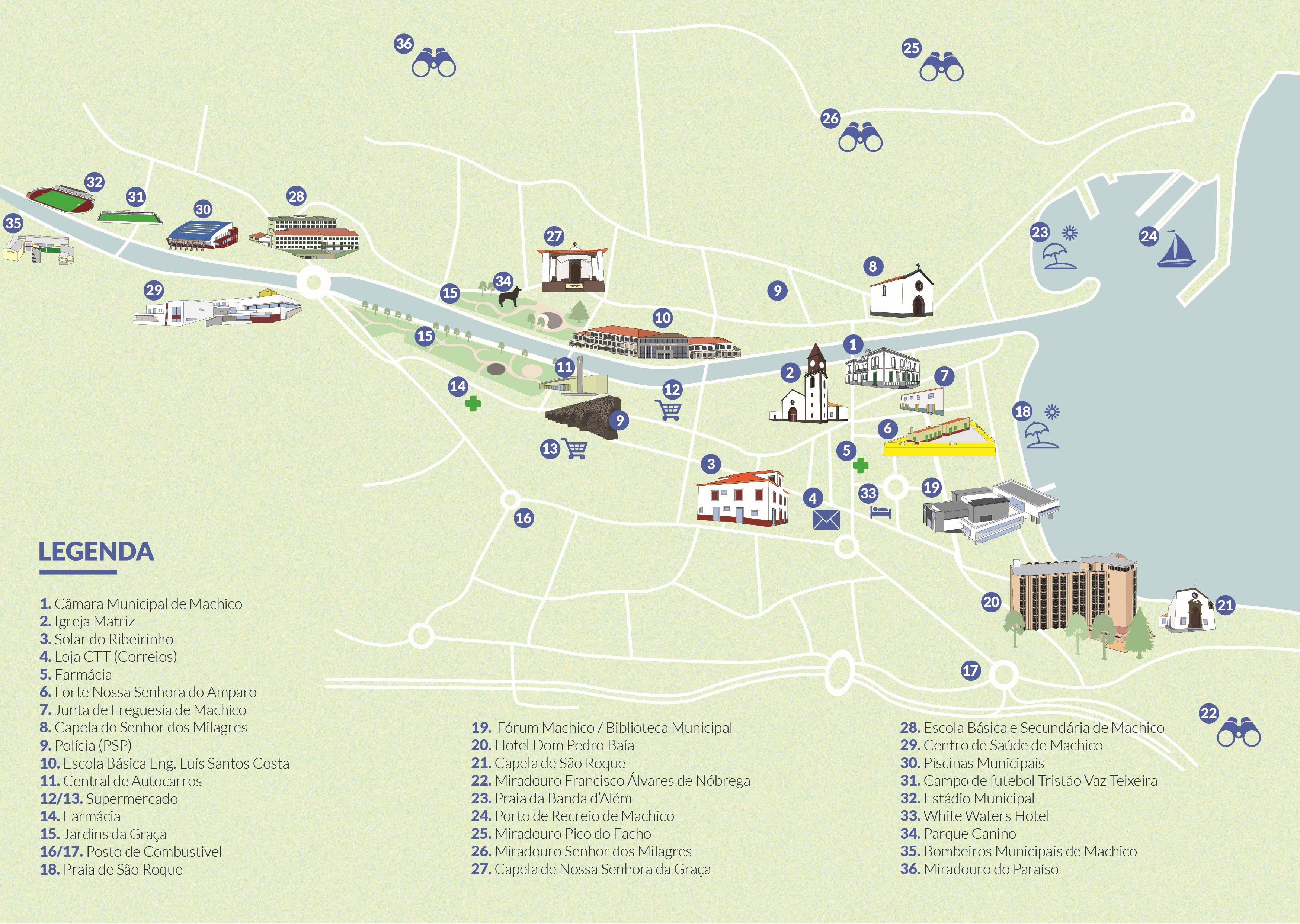 Mapa da Cidade de Machico